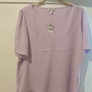 Silky lilac short sleeve top NWT